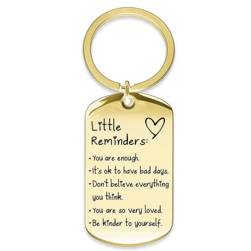 Women'S Minimalist Lightweight "You Are Enough" Slogan Keychain - Unisex Fashion Accessory, Gifts for Women, Gifts Adults, Slogan Keychains