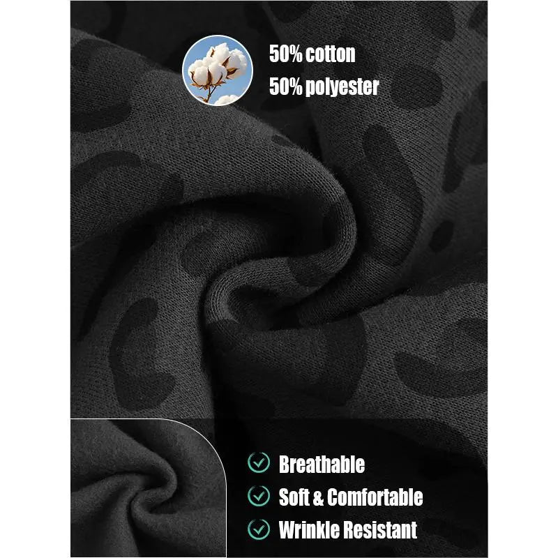 Unisex Leopard-Print Casual Trousers with Side Pockets, Lightweight and Breathable Soft Fabric, Loose Comfortable Casual Sweatpants, Ideal for Daily Wear and All-Year Running