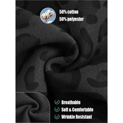 Unisex Leopard-Print Casual Trousers with Side Pockets, Lightweight and Breathable Soft Fabric, Loose Comfortable Casual Sweatpants, Ideal for Daily Wear and All-Year Running