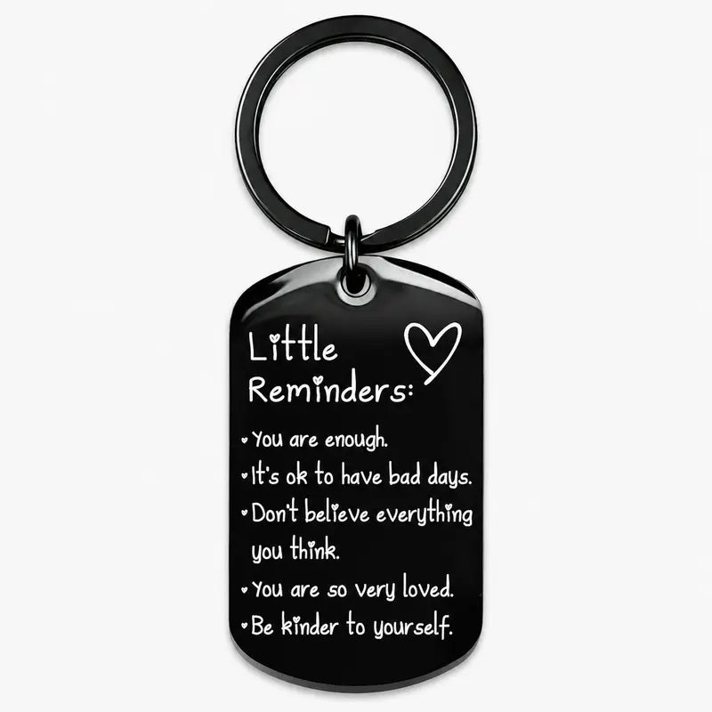Women'S Minimalist Lightweight "You Are Enough" Slogan Keychain - Unisex Fashion Accessory, Gifts for Women, Gifts Adults, Slogan Keychains