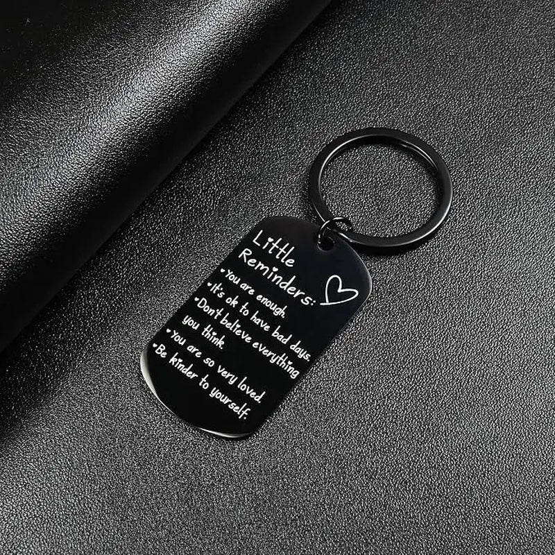 Women'S Minimalist Lightweight "You Are Enough" Slogan Keychain - Unisex Fashion Accessory, Gifts for Women, Gifts Adults, Slogan Keychains